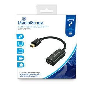 MediaRange HDMI Buchse/Mini DP Stecker 10 Gbit/s 15cm schwar