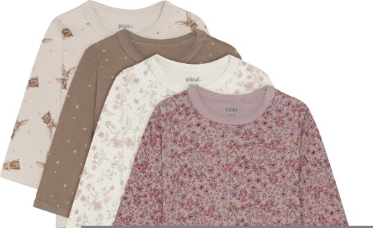 Pippi  Langermet Body 4 Pakk Violet Ice 80