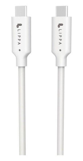 Lippa USB-C to USB-C 100W 10Gbps cable 2m White Lippa USB-C to USB-C 100W 10Gbps cable 2m White