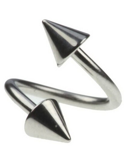 Utgått Basic Curve Øyenbrynspiercing med Spike Kuler Strl 1.2 x 8 med 3 mm kule
