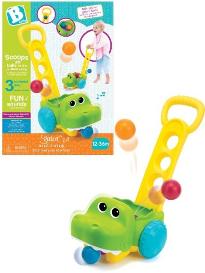 Bkids Babyleke krokodille med håndtak og lekeballer Bkids Babyleke krokodille med håndtak og lekeballer