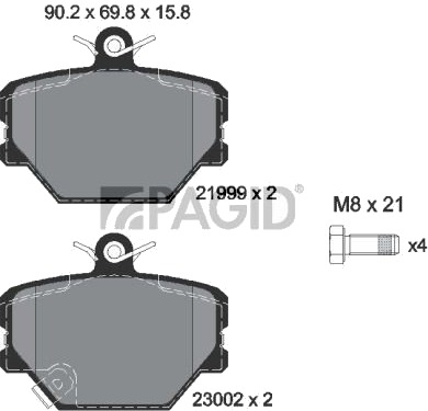 PAGID T1176N Bremseklosser