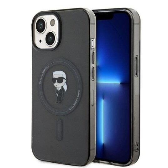 Karl Lagerfeld Ikonik MagSafe Deksel til iPhone 15 - Svart
