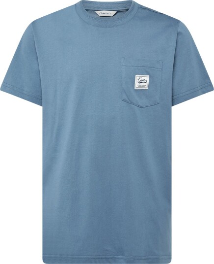 Gant Kids Badge Pocket Ss T Shirt SALTY SEA 134
