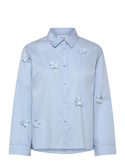 Coster Copenhagen Shirt With Flowers Blue 42