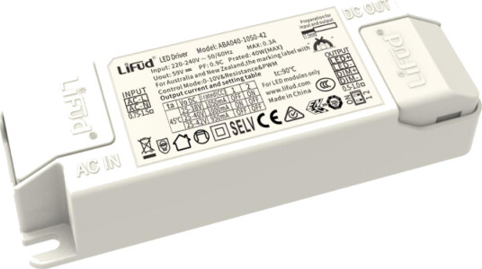 Lifud Lifud 40W dimbar LED driver   0/1 10V signalgrensesnitt flimmerfri bl.a. til store LED paneler