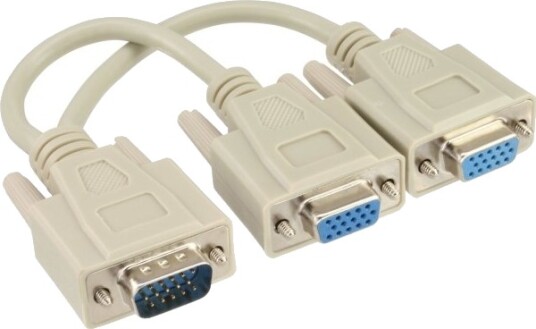 Inline 4043718102129 0,2 M Vga 2X Vga Hankjønn Hunkjønn Beige