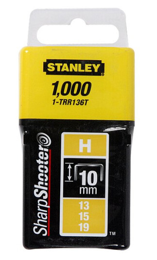 Stanley 10mm Stift 3/8" H-type for Lett Bruk - 1000 stk Stanley 10mm Stift 3/8" H-type for Lett Bruk - 1000 stk