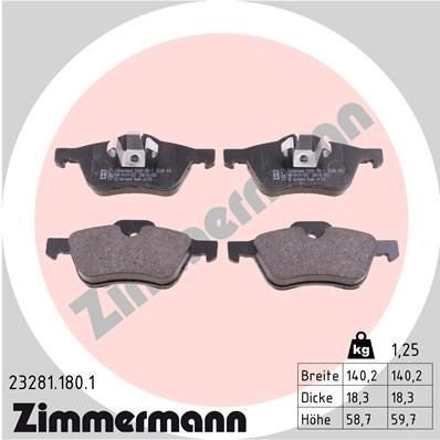 Bremseklosser ZIMMERMANN 23281.180.1