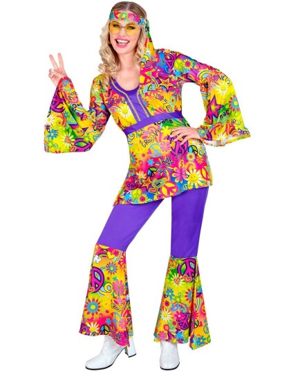 60"s Groovy Hippiekostyme til Dame Small 60"s Groovy Hippiekostyme til Dame Small