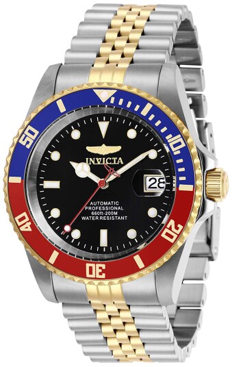 Invicta Herreklokke 29180 Pro Diver Sort/Gulltonet stål Ø42 mm
