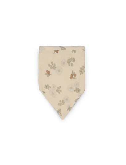 That"s Mine Bandana Bib - Flowers And Berries - Beige - 29X 24CM That"s Mine Bandana Bib - Flowers And Berries - Beige - 29X 24CM