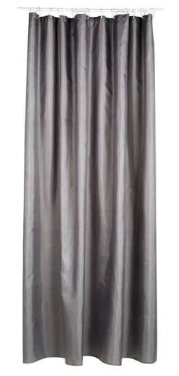 Dusjforheng   polyester   grå