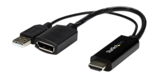 StarTech HDMI til DisplayPort Aktiv Konverter 4K 30Hz, Svart
