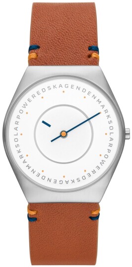 Skagen Herreklokke SKW6872 Grenen Hvit/Lær Ø37 mm