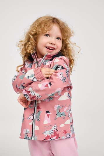 Reima Moomin Vantti Softshelljakke til barn rose blush (98) 98 Reima Moomin Vantti Softshelljakke til barn rose blush (98) 98