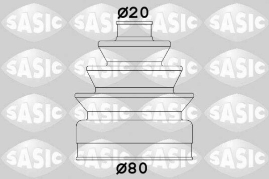 Sasic Mansjett drivaksel SASIC 2933833 Sasic Mansjett drivaksel SASIC 2933833
