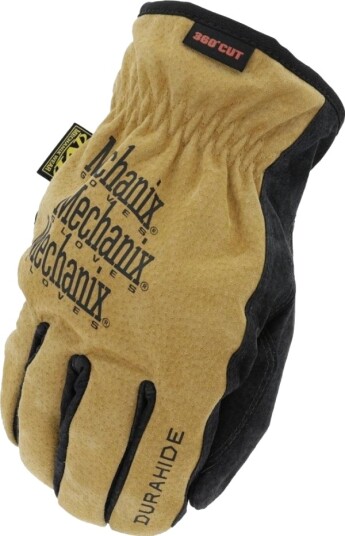 Mechanix Wear Mechanix Durahide® Driver E6 360 Arbeids Hansker Svart/Tan