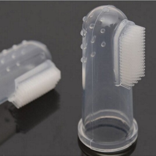 Fingertannbørste I Silikon 5.5Cm -Transparent Fingertannbørste I Silikon 5.5Cm -Transparent