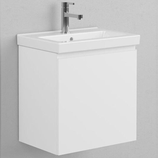 INR Iconic Nordic Rooms Viskan PRO Grip Servantskap Slim 1 dør med Grepslist H490xd345mm Premium White / 50cm Høyre Hengslet