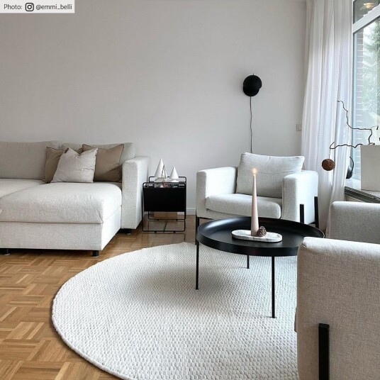 Runde tepper Cartmel offwhite Størrelse: Ø 240 cm