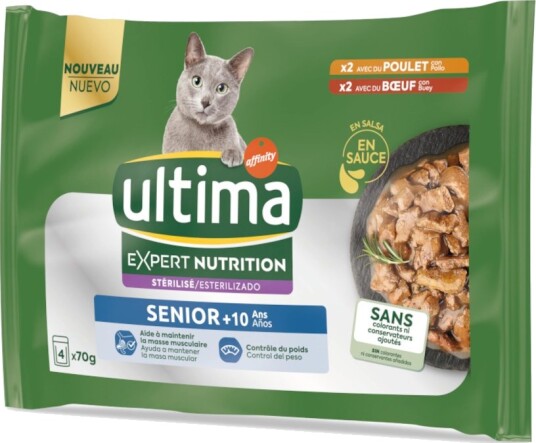 Affinity Ultima Cat Expert Nutrition Senior Våtfôr Kylling & Okse 4x70g Affinity Ultima Cat Expert Nutrition Senior Våtfôr Kylling & Okse 4x70g