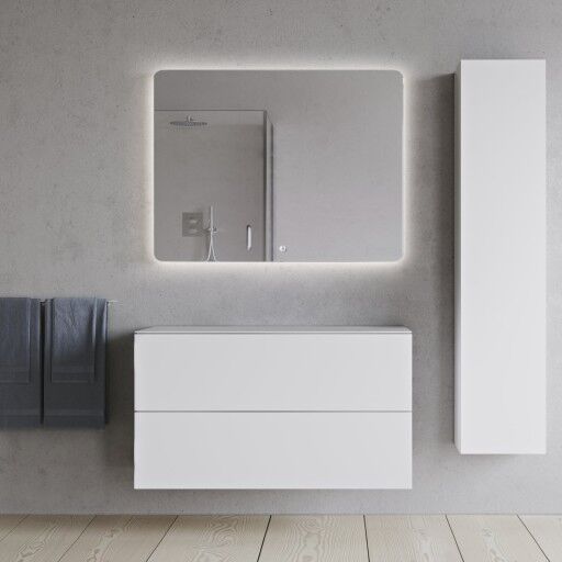 Copenhagen Bath SQ2 Servantskap 100 100x45x60 cm m/benkeplate Hvit Matt
