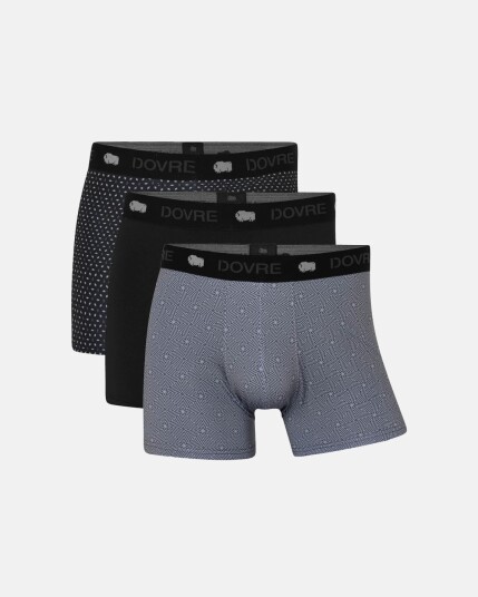 Dovre Boxer Resirkulert polyester 3 pakning Flerfarget