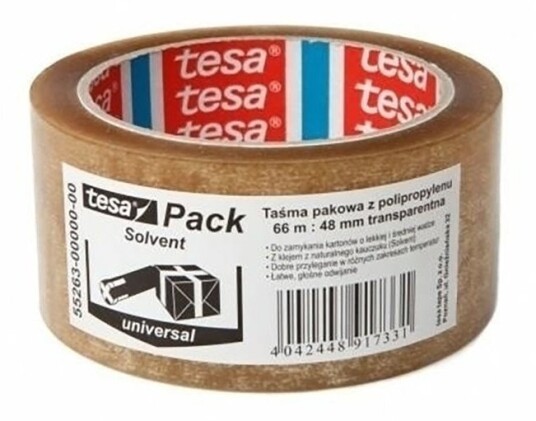 Tesa Standard Pakningstape Transparent 66m x 48mm