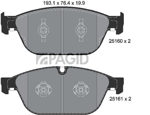 PAGID T2092N Bremseklosser PAGID T2092N Bremseklosser