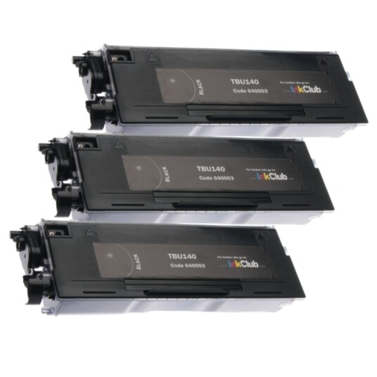 inkClub TBU140-3 3 pk. sorte tonerkasetter