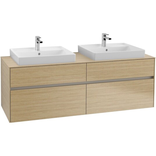 Villeroy & Boch Collaro Servantskap med 4 skuffer 160x50x54,8 cm u/lys Nordisk Eik Villeroy & Boch Collaro Servantskap med 4 skuffer 160x50x54,8 cm u/lys Nordisk Eik