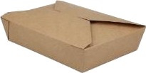 Takeaway Æske Verive 140/155X195/215X48 Mm 1400 Ml Papir Biocoating Brun,5 Ps X 56 Stk/Krt