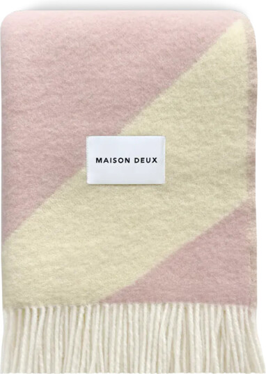 Maison Deux Swirl Blanket   Pink   130X 200CM