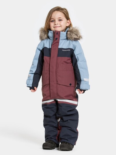 Didriksons Kids' Bjärven Coverall 4 Anemon Red 120 Didriksons Kids' Bjärven Coverall 4 Anemon Red 120