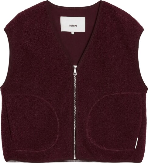 Marc O"Polo Sweatjackets Sleeveless Teddy Cf Zip   Burgundy   XS