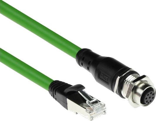 Act Industrial Sensorkabel M12a 8 Pins Hunn Til Rj45 Hann 3 M Ultraflex Sc3906