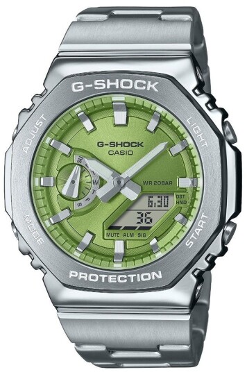 Casio Herreklokke GM 2110D 3AER G shock Grønn/Stål Ø44.4 mm Casio Herreklokke GM 2110D 3AER G shock Grønn/Stål Ø44.4 mm