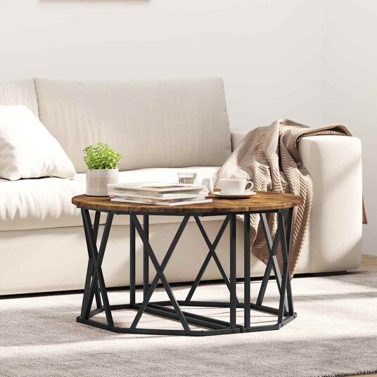 Kaffebord Røkt Eik 80x80x42 cm Ingeniørtre