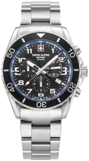 Swiss Alpine Military Herreklokke 7029.9135 Raptor Sort/Stål Ø42 mm