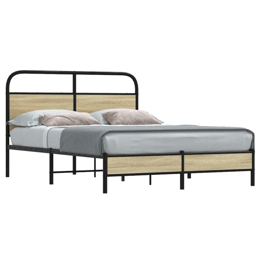Sengeramme uten madrass sonoma eik 140x200 cm konstruert tre 8721158565051