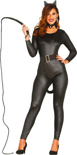 Fiestas Guirca Svart Katt Bodysuit Kostyme Large 84794