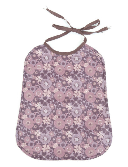 Smallstuff Eating Bib, Large, Powder Flower - Pink - ONE SIZE 15 cm Smallstuff Eating Bib, Large, Powder Flower - Pink - ONE SIZE 15 cm