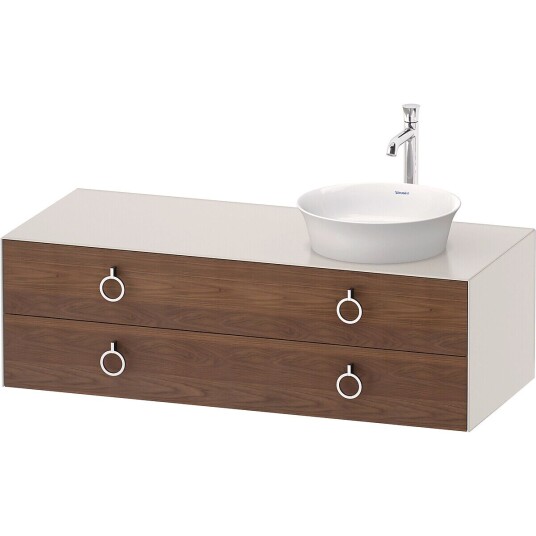 Duravit White Tulip Servantskap 2 skuf. 130x55x40,8 cm Valnøtt/Nordisk Hvit