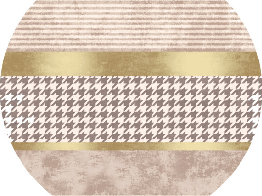 Rundt teppe Esme beige/multi Størrelse: Ø 180 cm