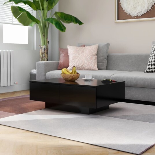 vidaXL Salongbord svart 90x60x31 cm sponplate vidaXL Salongbord svart 90x60x31 cm sponplate