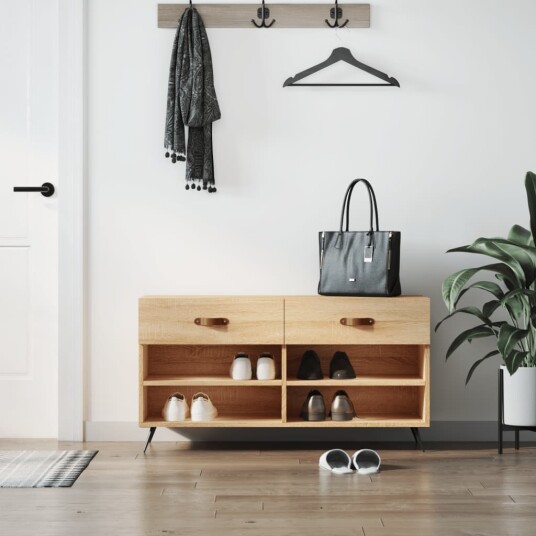 vidaXL Skoskap sonoma eik 102x35x55 cm konstruert tre vidaXL Skoskap sonoma eik 102x35x55 cm konstruert tre