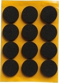 Husholdnings Selvklebende Puter 2,5 Mm Svart D 20 Mm 12