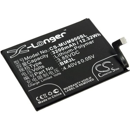 Xiaomi M1902F1T batteri (3200 mAh 3.85 V, Sort)