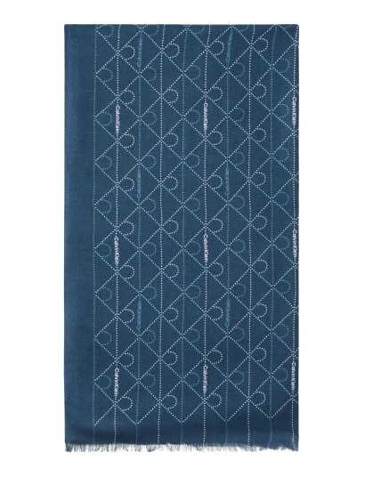 Calvin Klein Emblem Aop Dot﻿ted Stole Navy ONE SIZE